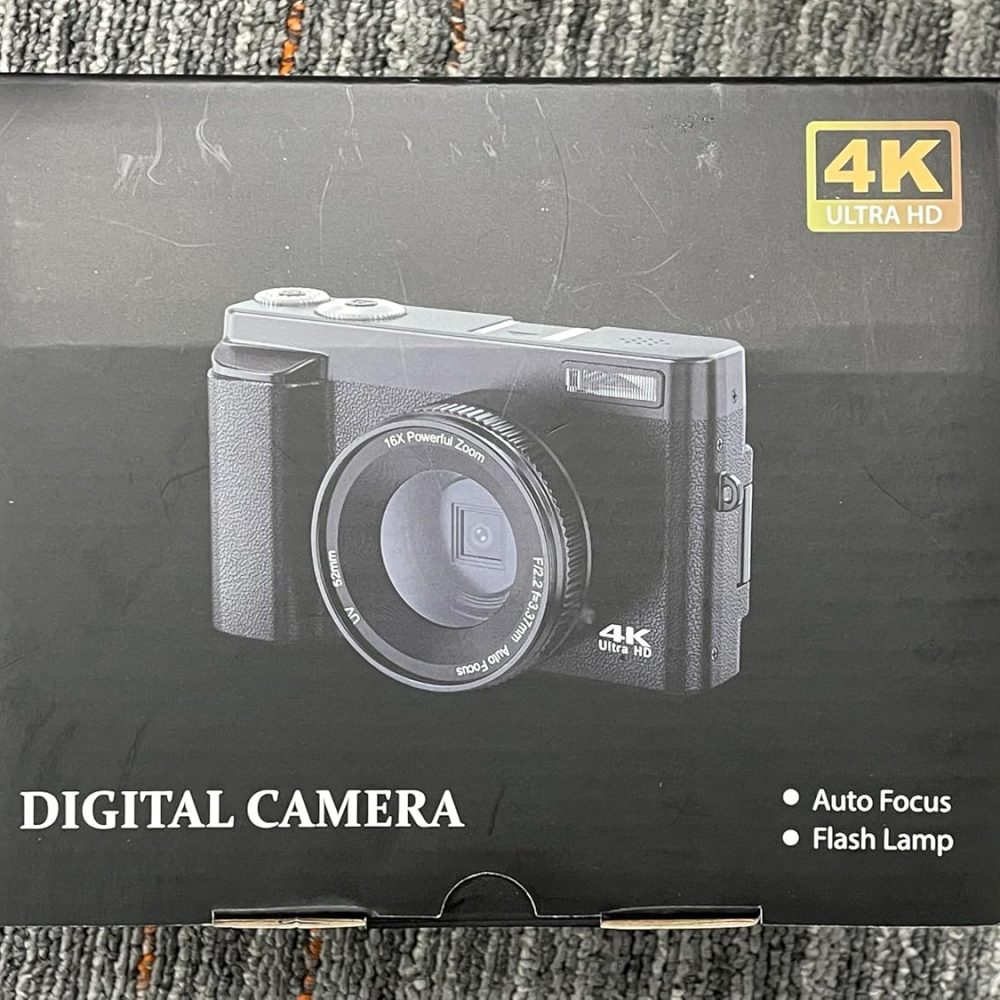 4K Digital Camera for Photography, UHD Autofocus 48MP 180° Flip Screen 16X Zoom Compact Point Shoot Vlogging Camera for YouTube with 2 Batteries, 32GB Card (Black) - Image 8