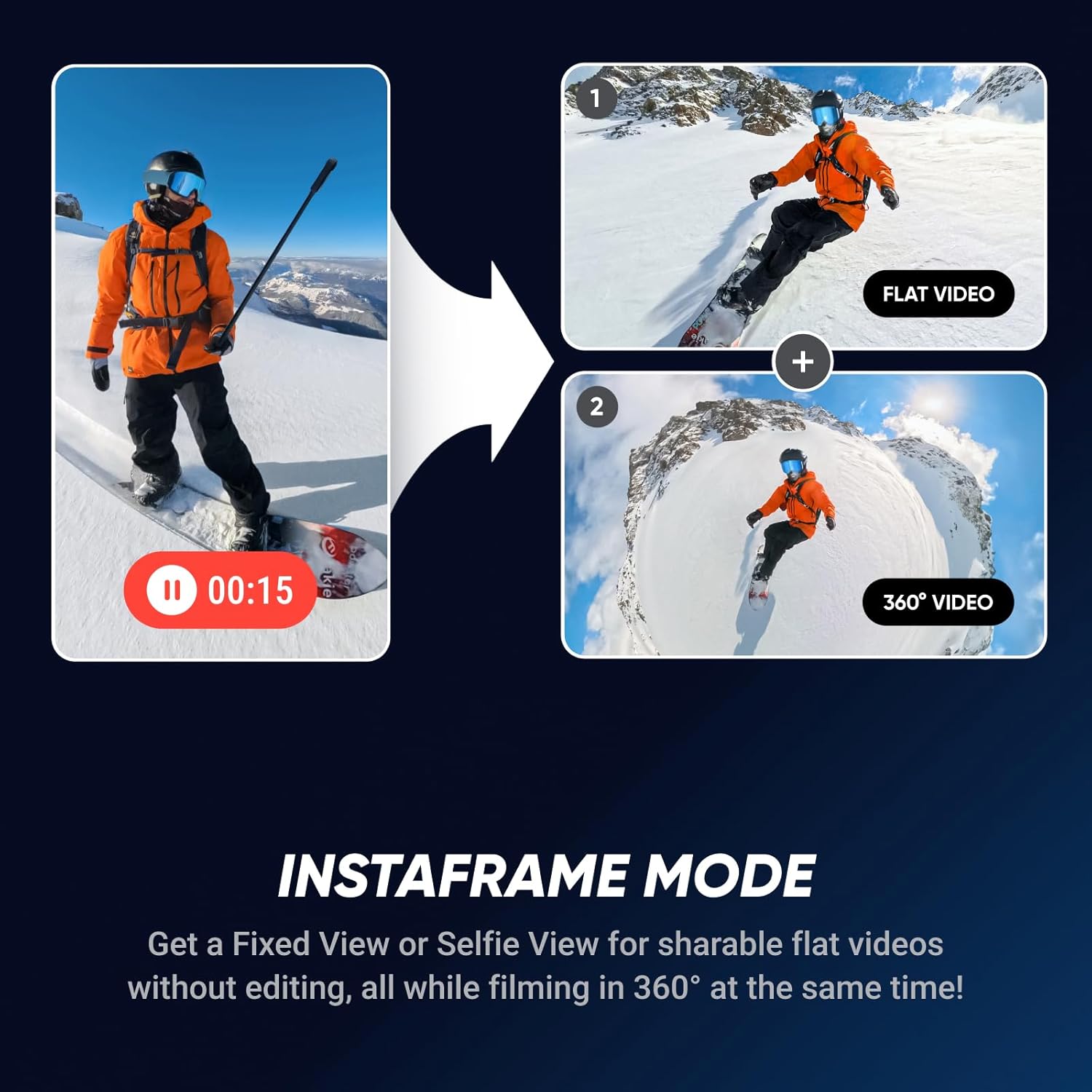 Insta360 X5 Essentials Bundle - Waterproof 8K 360° Action Camera, Leading Low Light, Invisible Selfie Stick Effect, Rugged and Replaceable Lens, 3-Hour Battery, Built-in Wind Guard, Stabilization - Image 5