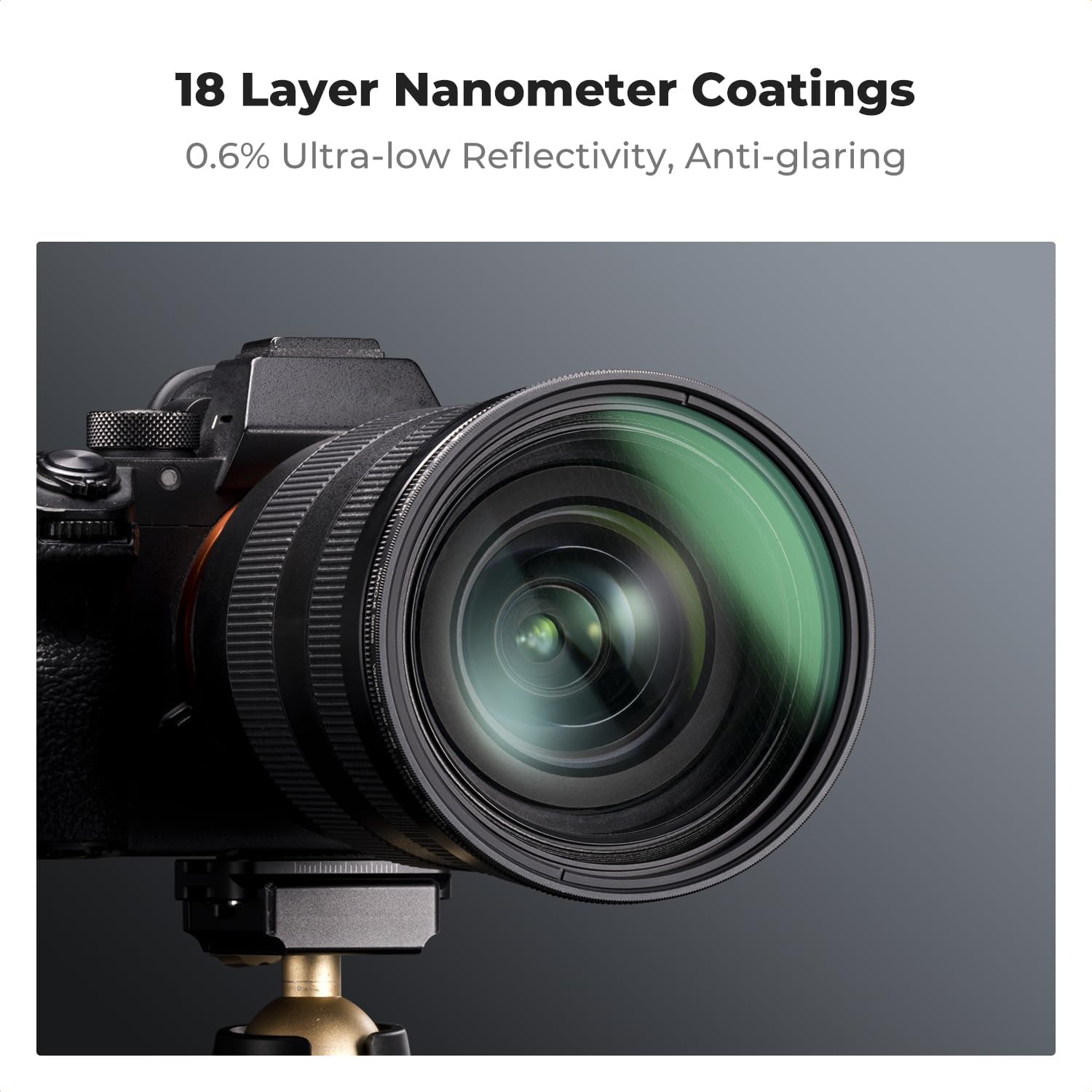 K&F Concept 82mm Variable Star Filter Cross Screen Starburst Filter 4, 8 Points -18 Layer Coating Ultra Slim Optical Glas Camera Lens Filter with 3 Cleaning Cloth - Image 5