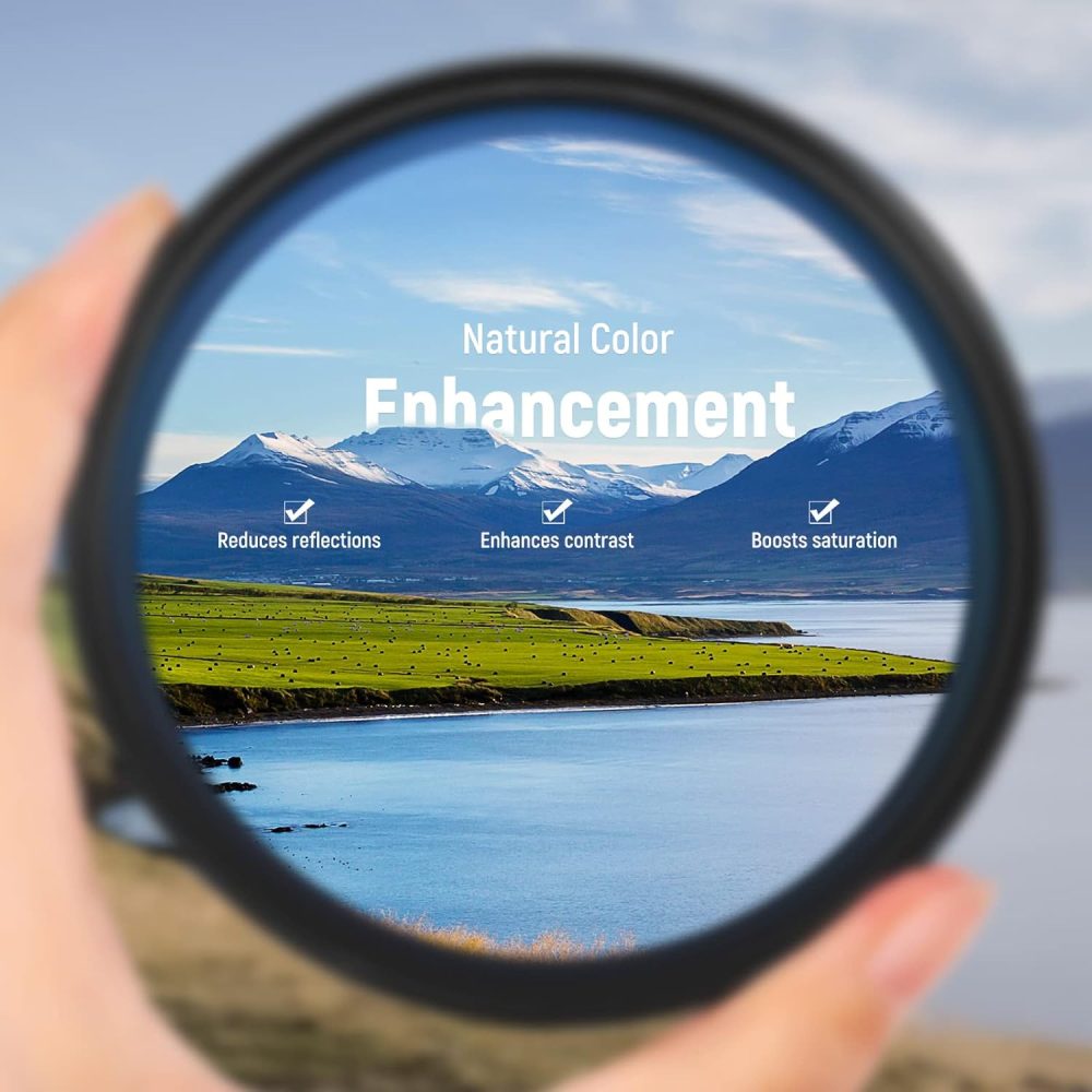 Neewer 67mm Polarizing Filter 30 Layer Multi Resistant Nano Coatings Circular Polarising Filter(CPL) Reduce Glare/Enhance Contrast/Ultra Slim/Reduces Reflection/HD Optical Glass Polarizer Filter - Image 3