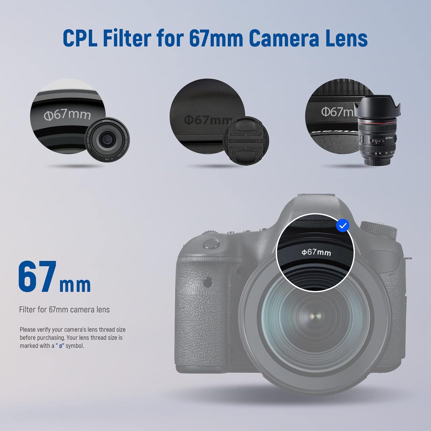 Neewer 67mm Polarizing Filter 30 Layer Multi Resistant Nano Coatings Circular Polarising Filter(CPL) Reduce Glare/Enhance Contrast/Ultra Slim/Reduces Reflection/HD Optical Glass Polarizer Filter - Image 8